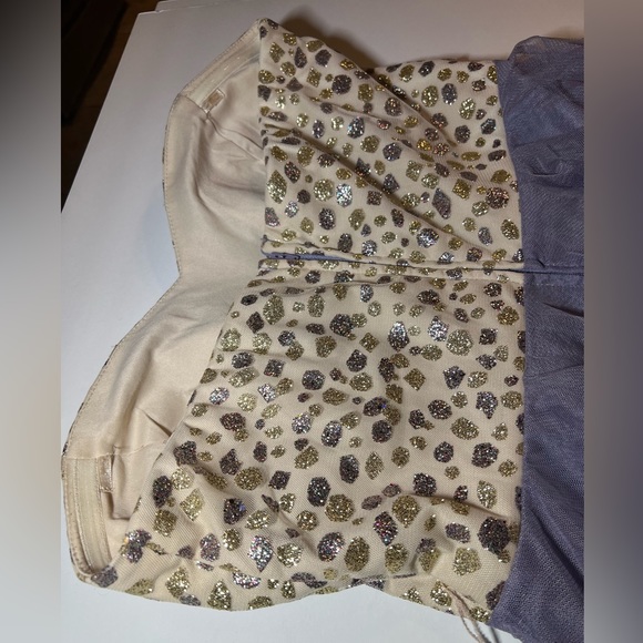 Used NIGHT by Teeze Me Purple Tulle and Cream Sequin and sparkle Formal Dress - Picture 8 of 11